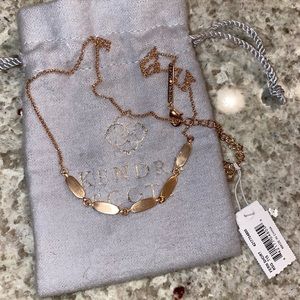 Kendra Scott fern collar rose gold necklace